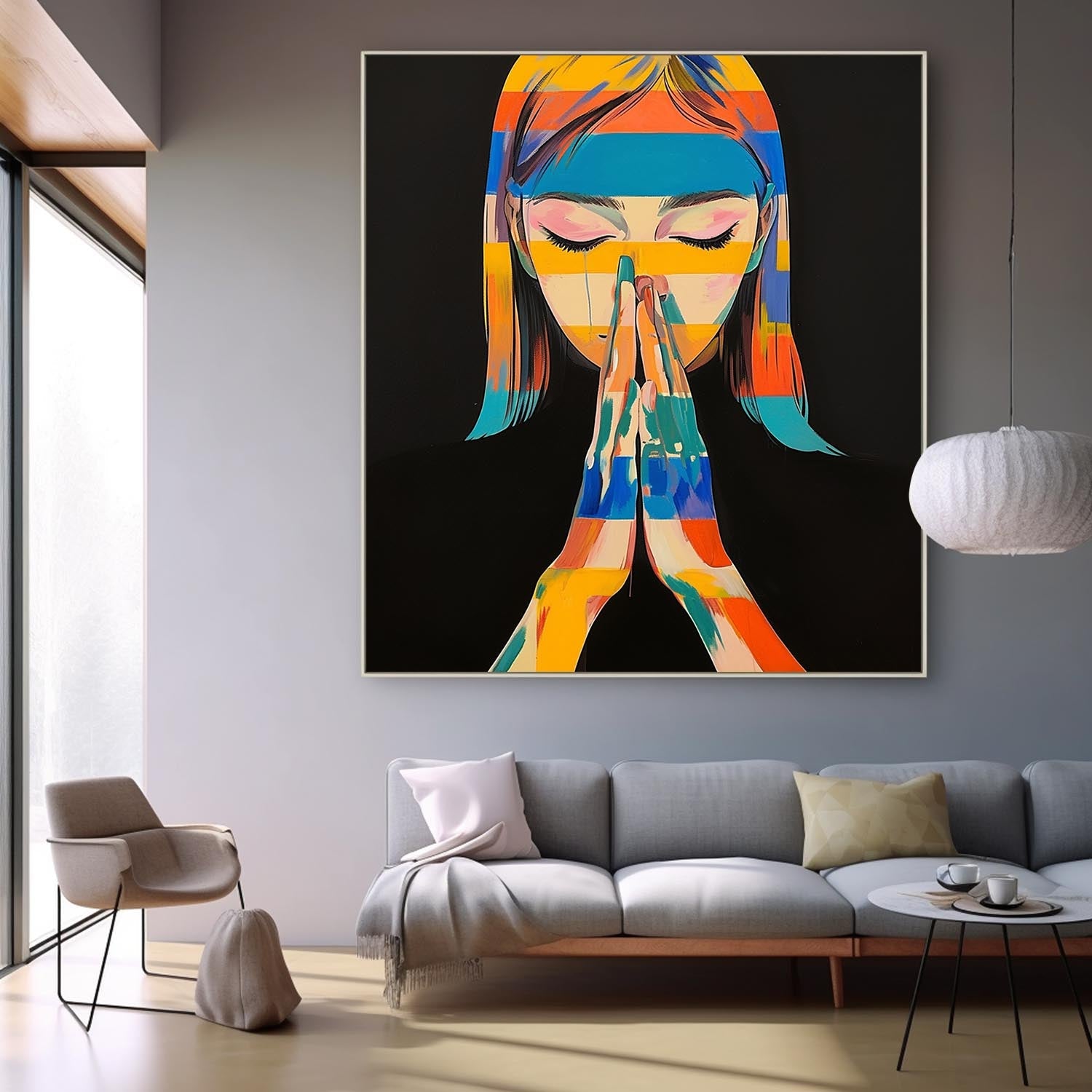 Wall Art Glitch People Painterly Elegant Abstract
