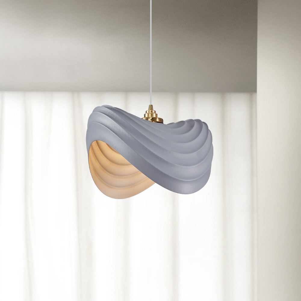 Ritta Wabi-Sabi Minimalisme Ripple Pendant Light, Resin&Metal - Neutralighting
