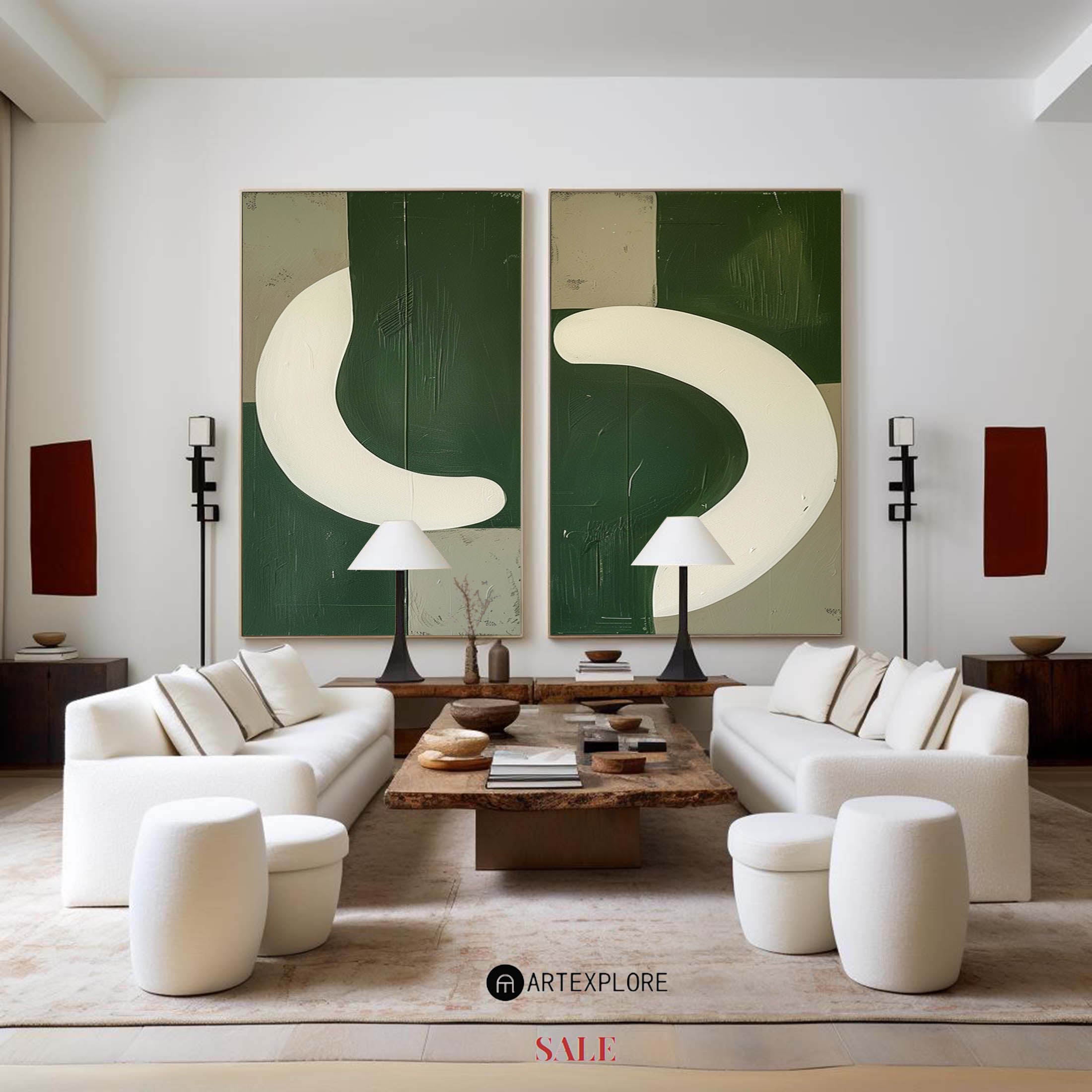 Wall Art Twin Crescent Forms