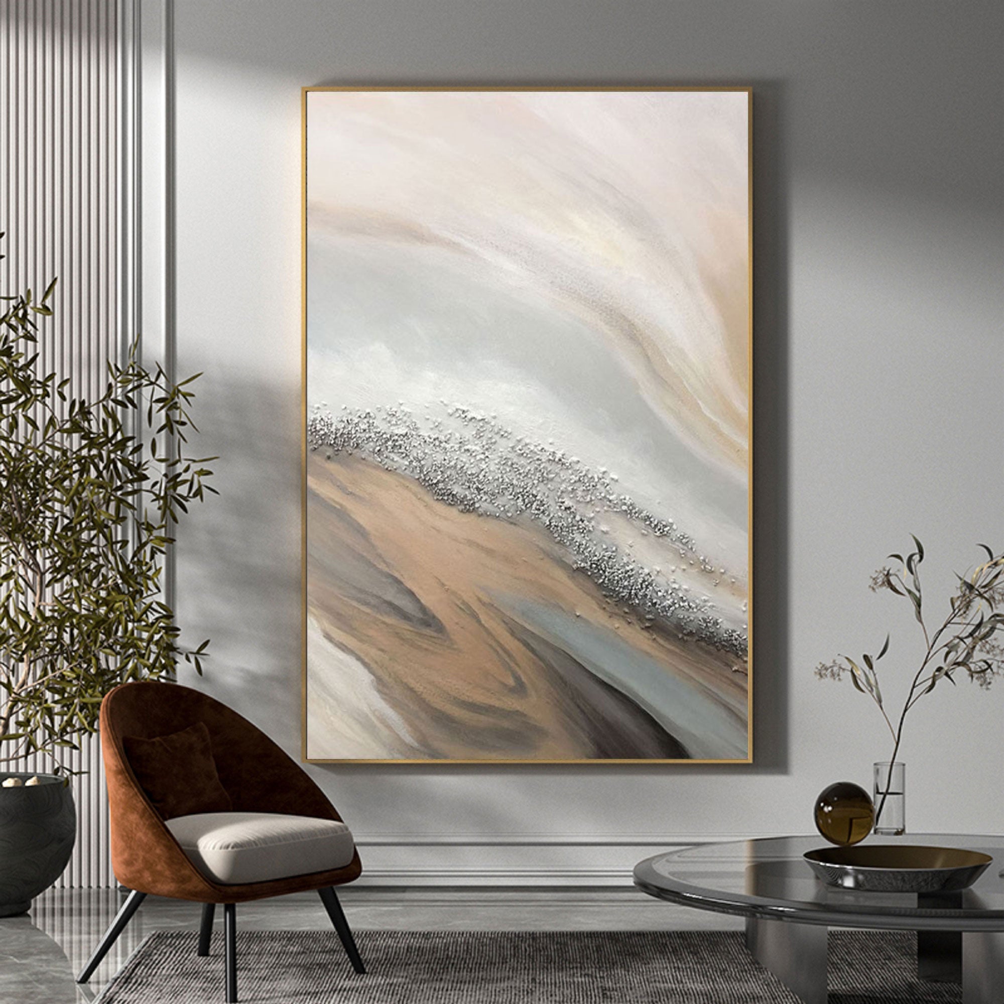 Abstract Grey Painting ABAV156 - Neutralighting