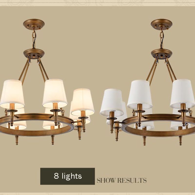 Silva vintage Ring Metal/Fabric Chandelier, Black/Copper - Neutralighting