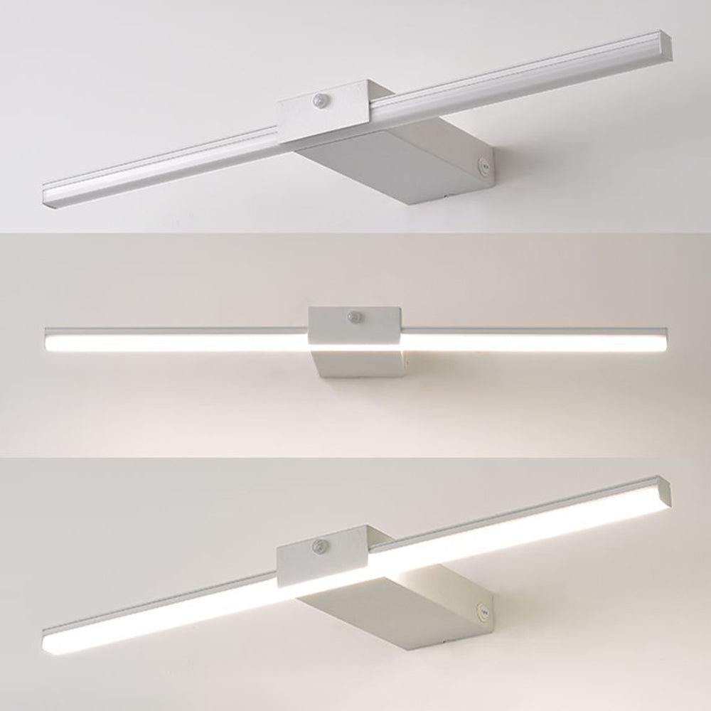 Arisha Minimalist Linear Metal Wall Lamp, Black/White, Bathroom - Neutralighting