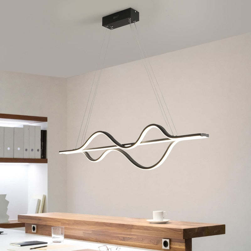 Arisha Modern Wave Pendant Light, 3 Colour - Neutralighting