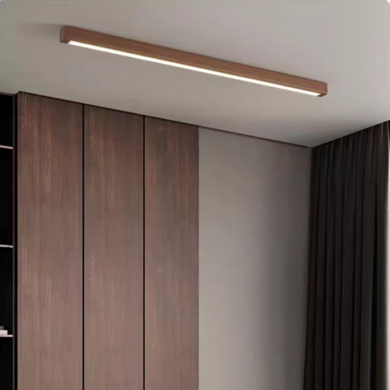 Arisha Linear Slim Ceiling Light, Wood - Neutralighting