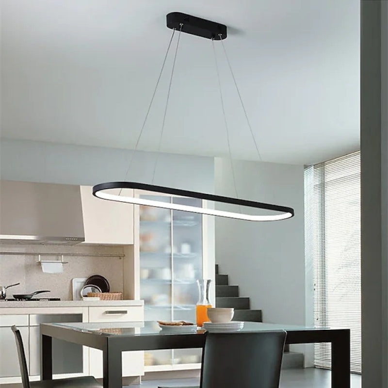Junel Minimalist Oval Interior Hanging Pendant Light - Neutralighting