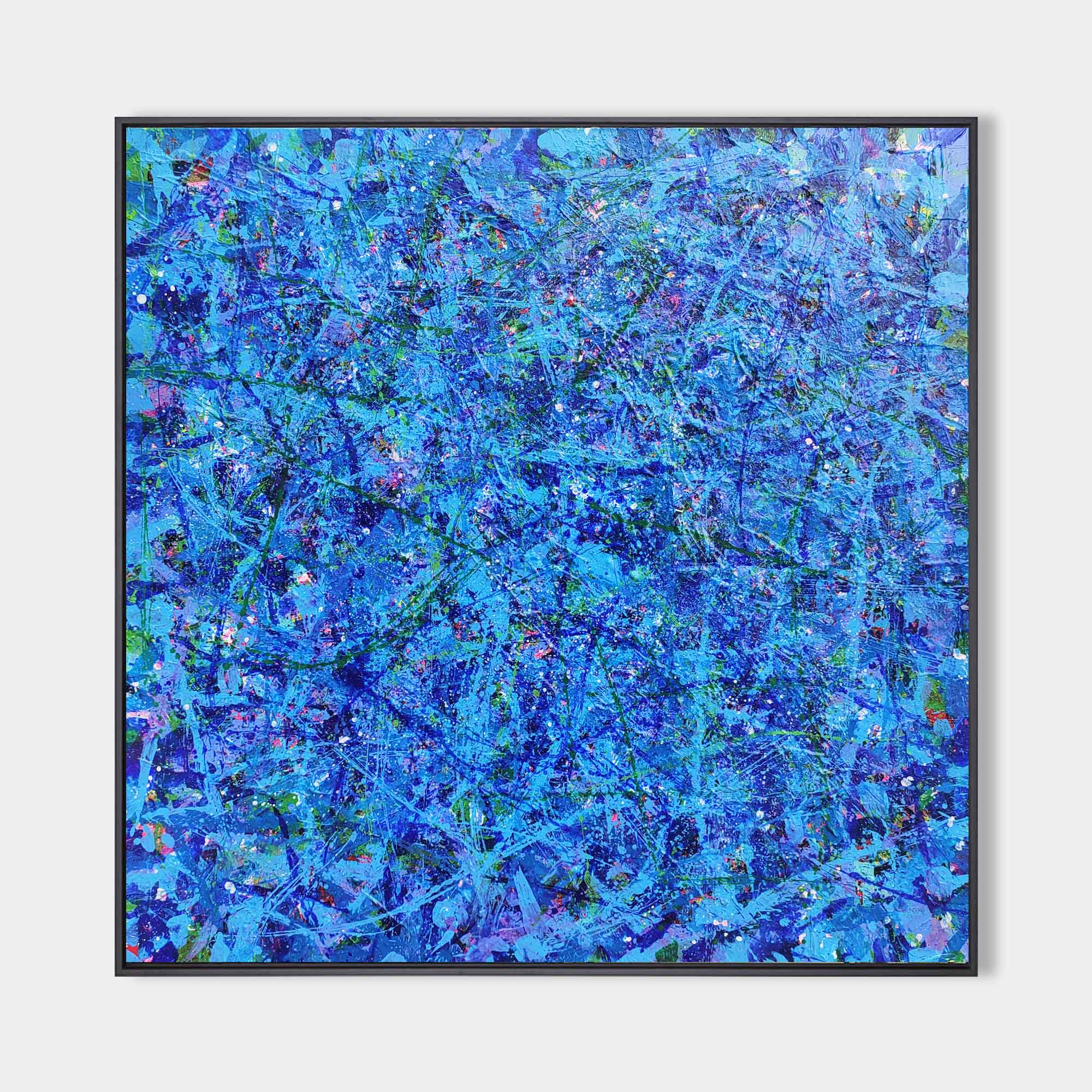Blue Square Abstract Art 47'' X 47'' IS84 - Neutralighting