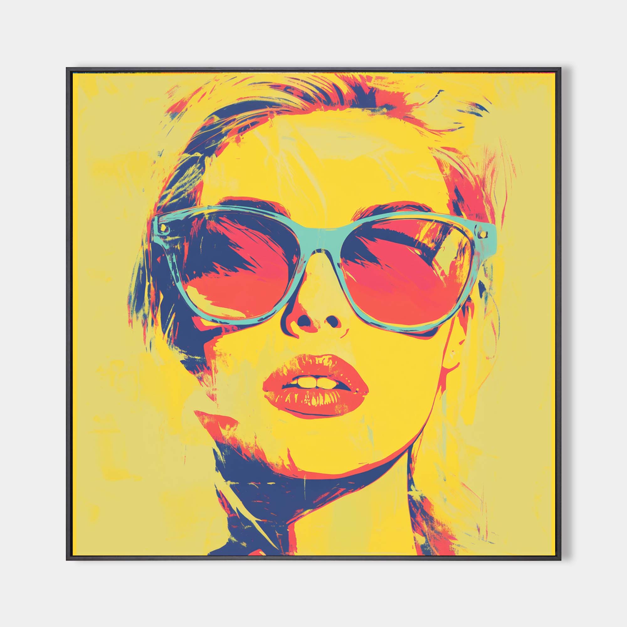 Pop Art Woman Portrait Canvas Wall Art