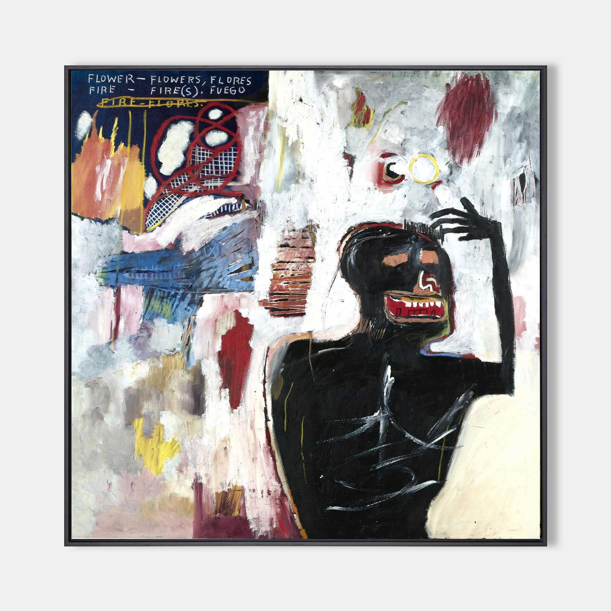 Wall Art Neo-Expressionist Black Figure Graffiti