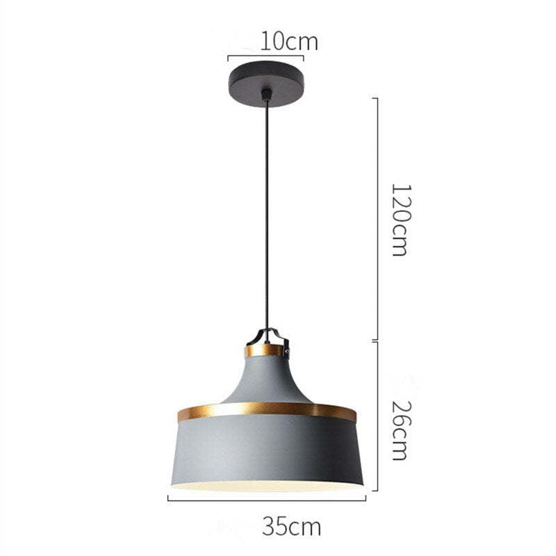 Valentina Modern Colorful Single Pendant Light, Metal Shade - Neutralighting