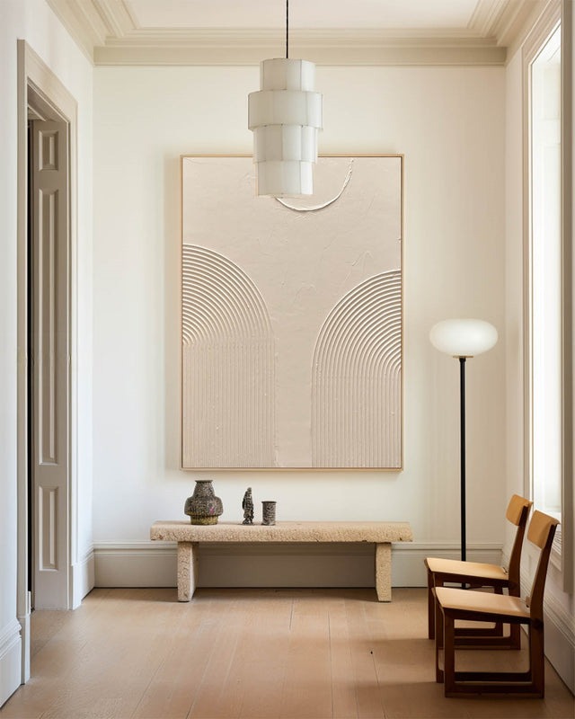 Beige Minimalist Abstract Painting