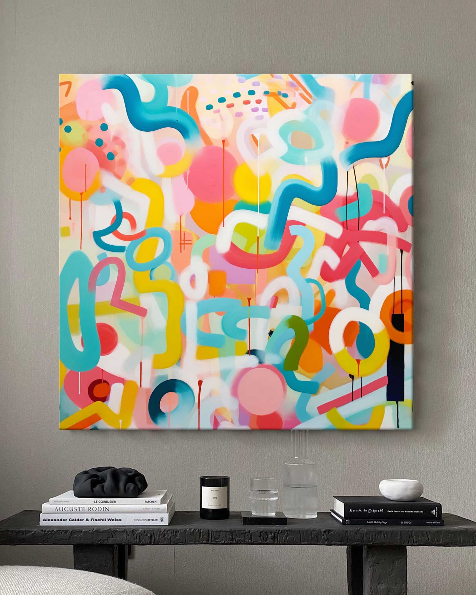 Wall Art Playful  Abstract Energetic Fashion
