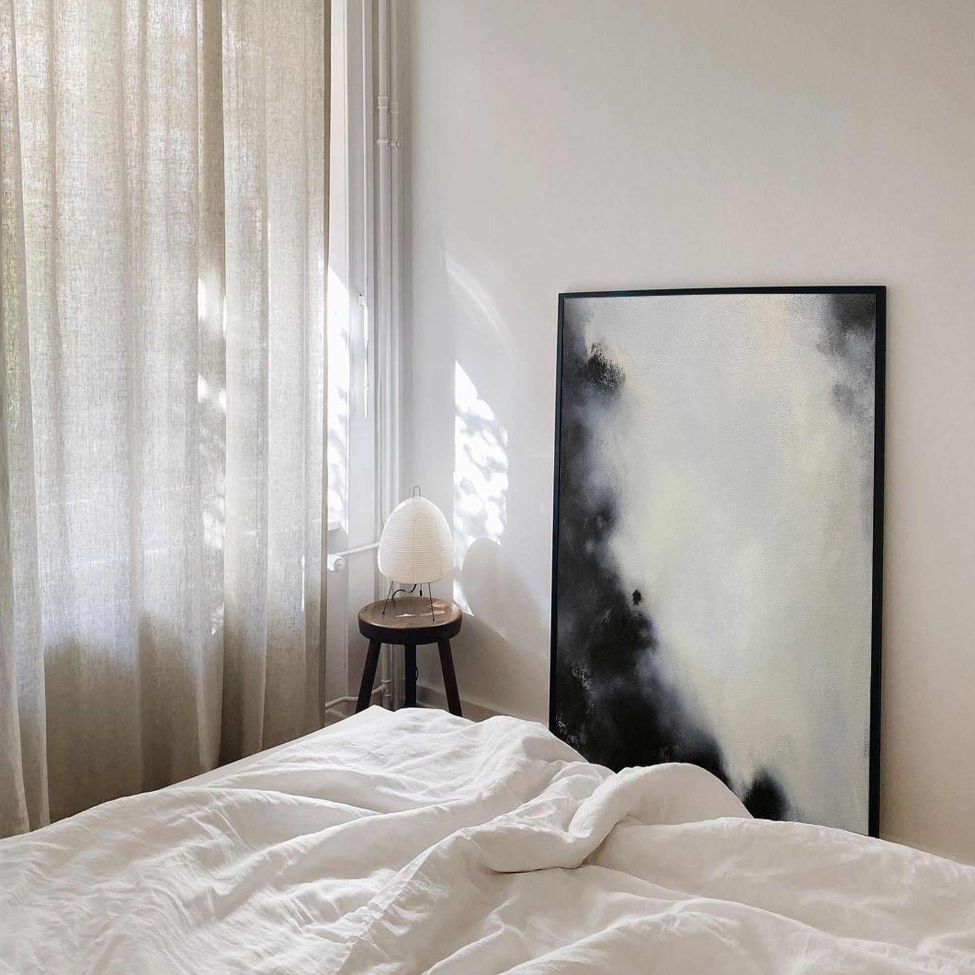Black Abstract Painting ABAV271 - Neutralighting