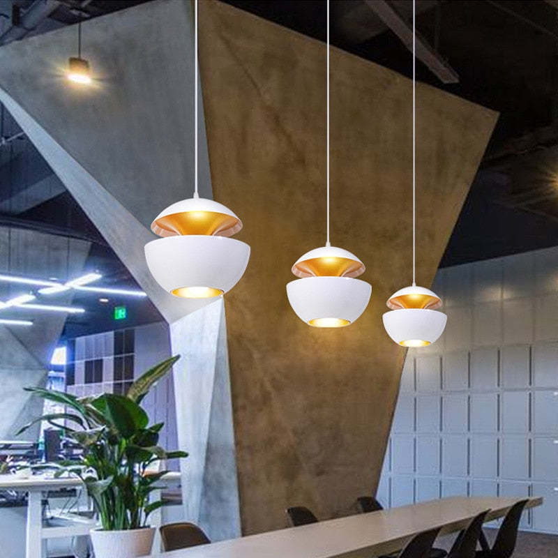 Arisha Metal Modern Pendant Light, Black / White - Neutralighting