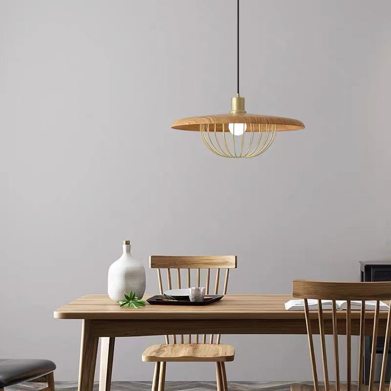 Arisha Modern Nordic Dome Pendant Light, Gold/Brown/Grey/Brown/Wood - Neutralighting
