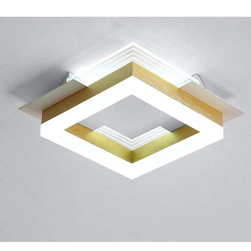 Arisha Modern Simple Gold Flush Mount Ceiling Light, Square/Round - Neutralighting