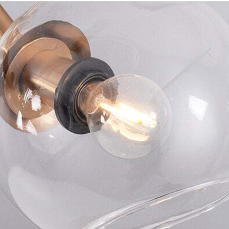 Valentina Modern Glass Globe Bubble Pendant Light Black/Gold - Neutralighting
