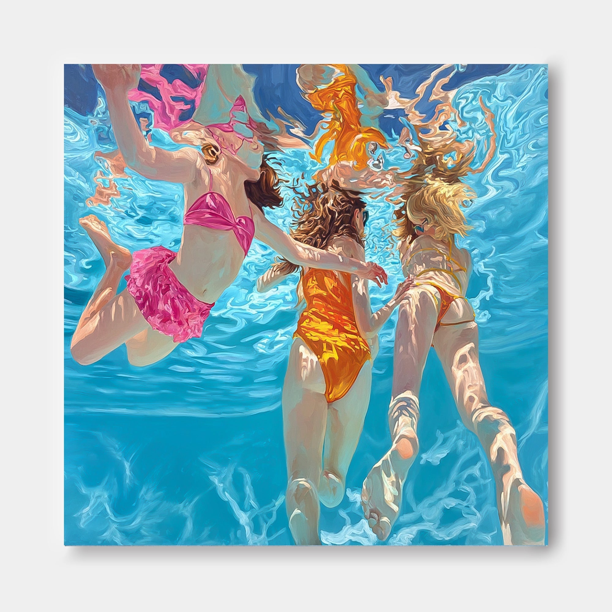 Wall Art People Fresh Playful Summer Scene