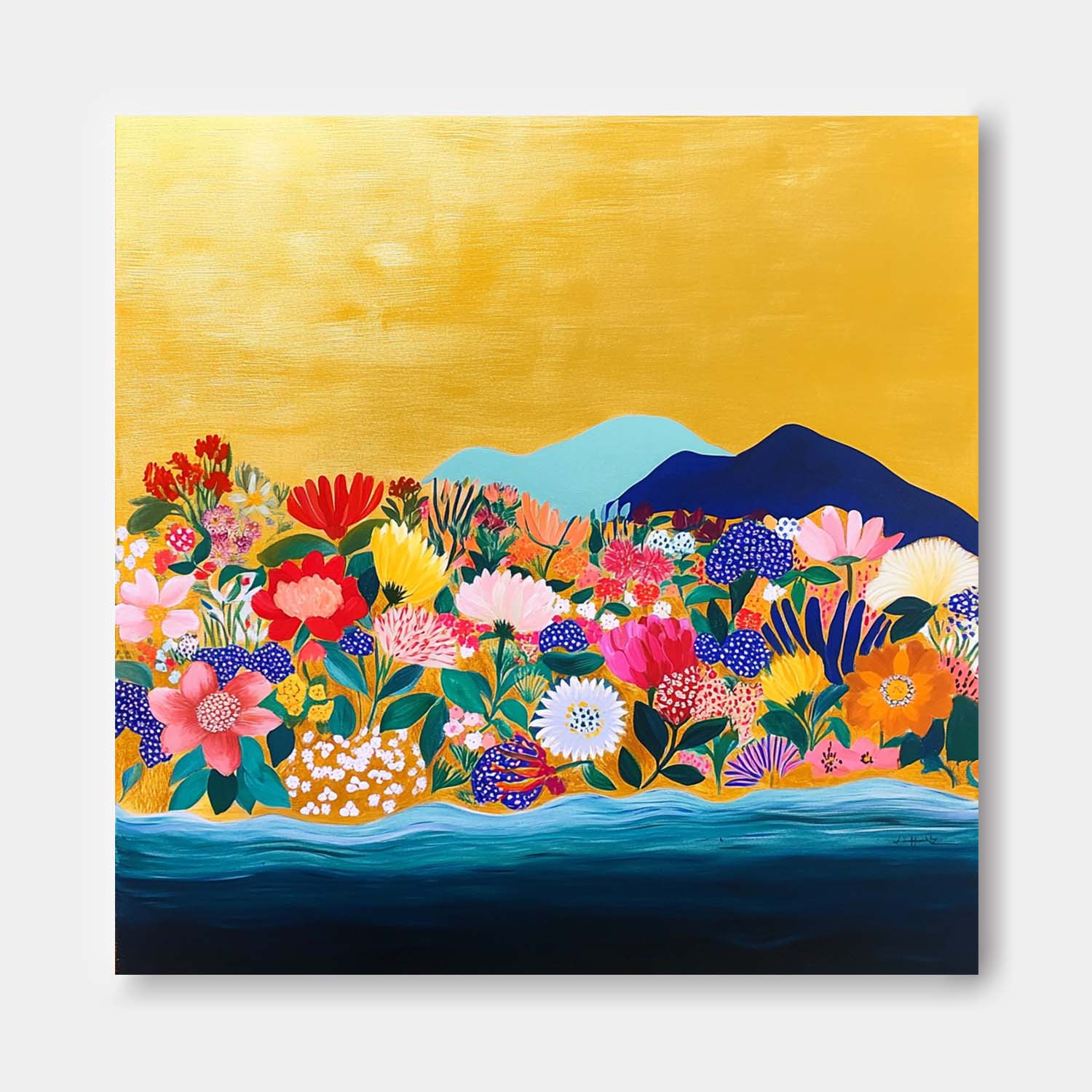 Wall Art Flower Color Field Dreamy Romantic
