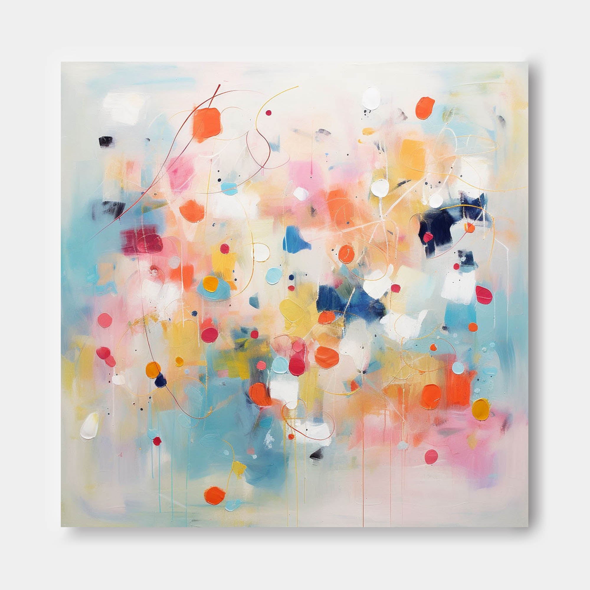 Abstract Pastel Drip Painting