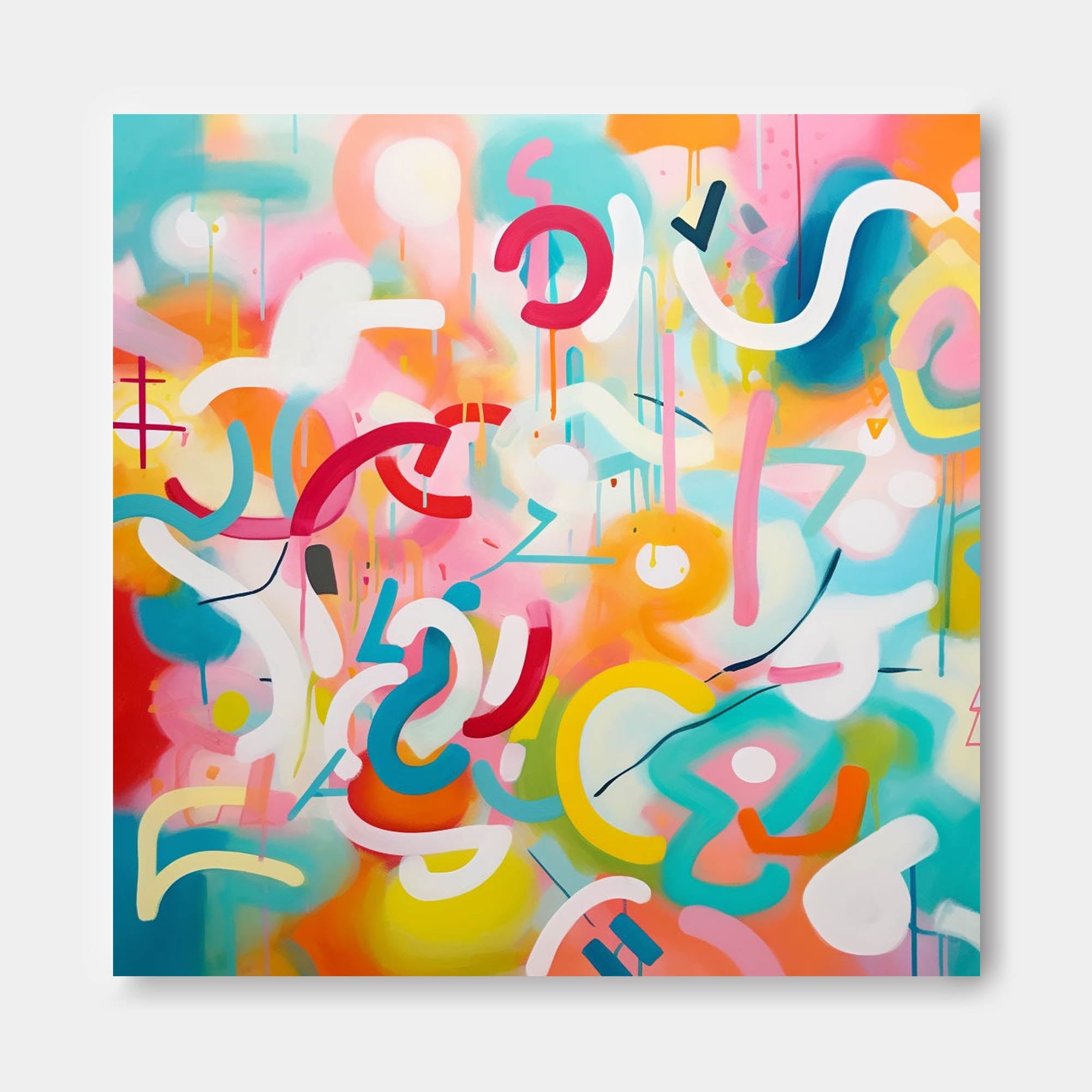 Wall Art Abstract Painterly Multicolor Artistic