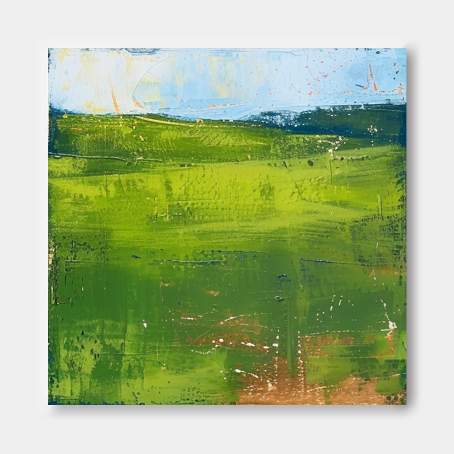 Wall Art Abstract Fresh Fresh Lake Impasto