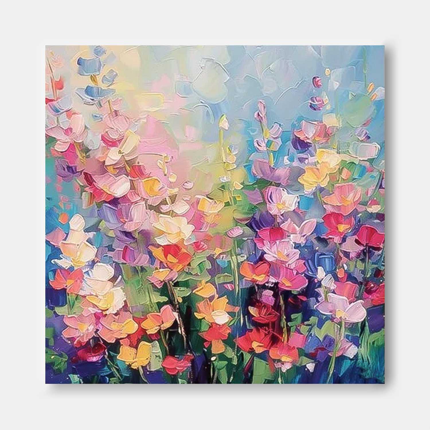 Wall Art Impasto Floral Cheerful Lively