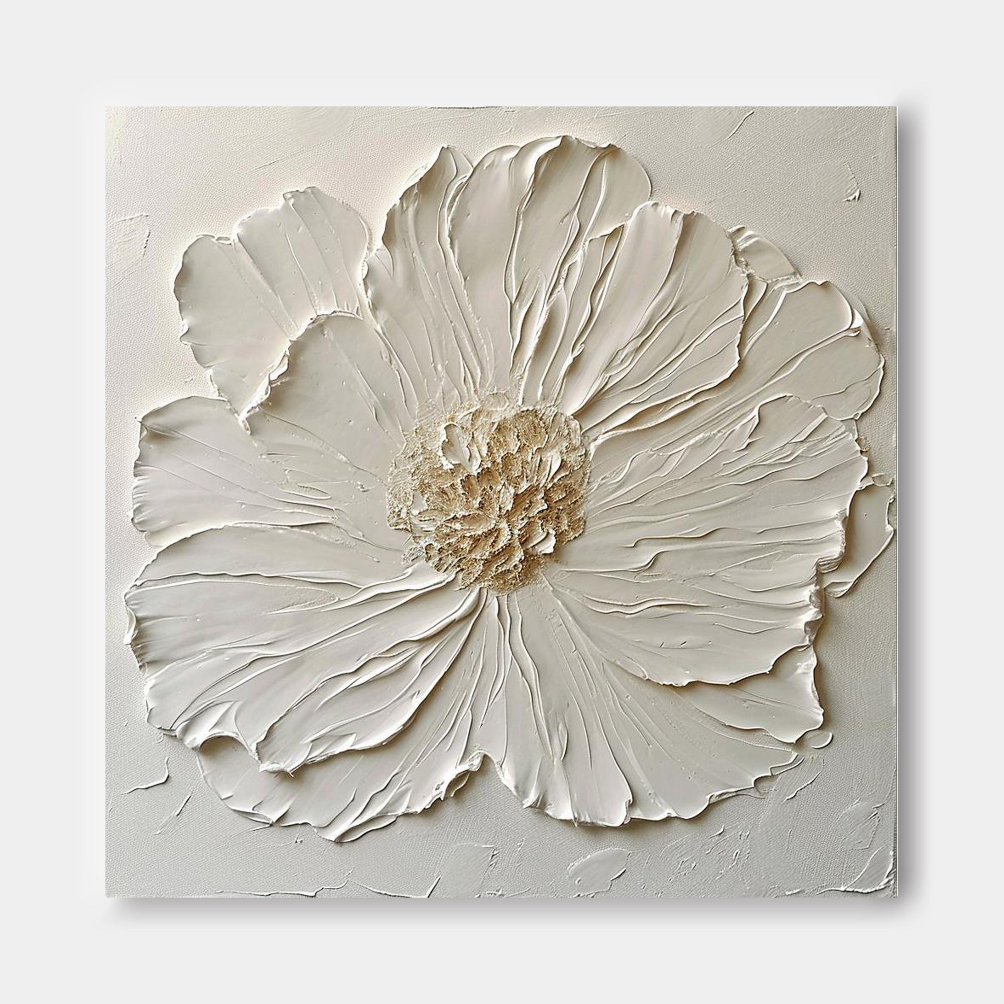 Wall Art Neutral Tone Single Flower