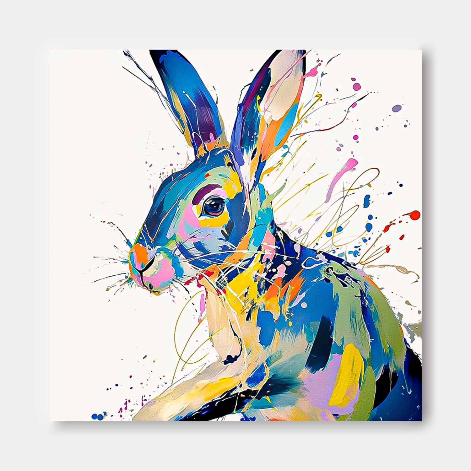 Wall Art Animal Vibrant Playful Cute