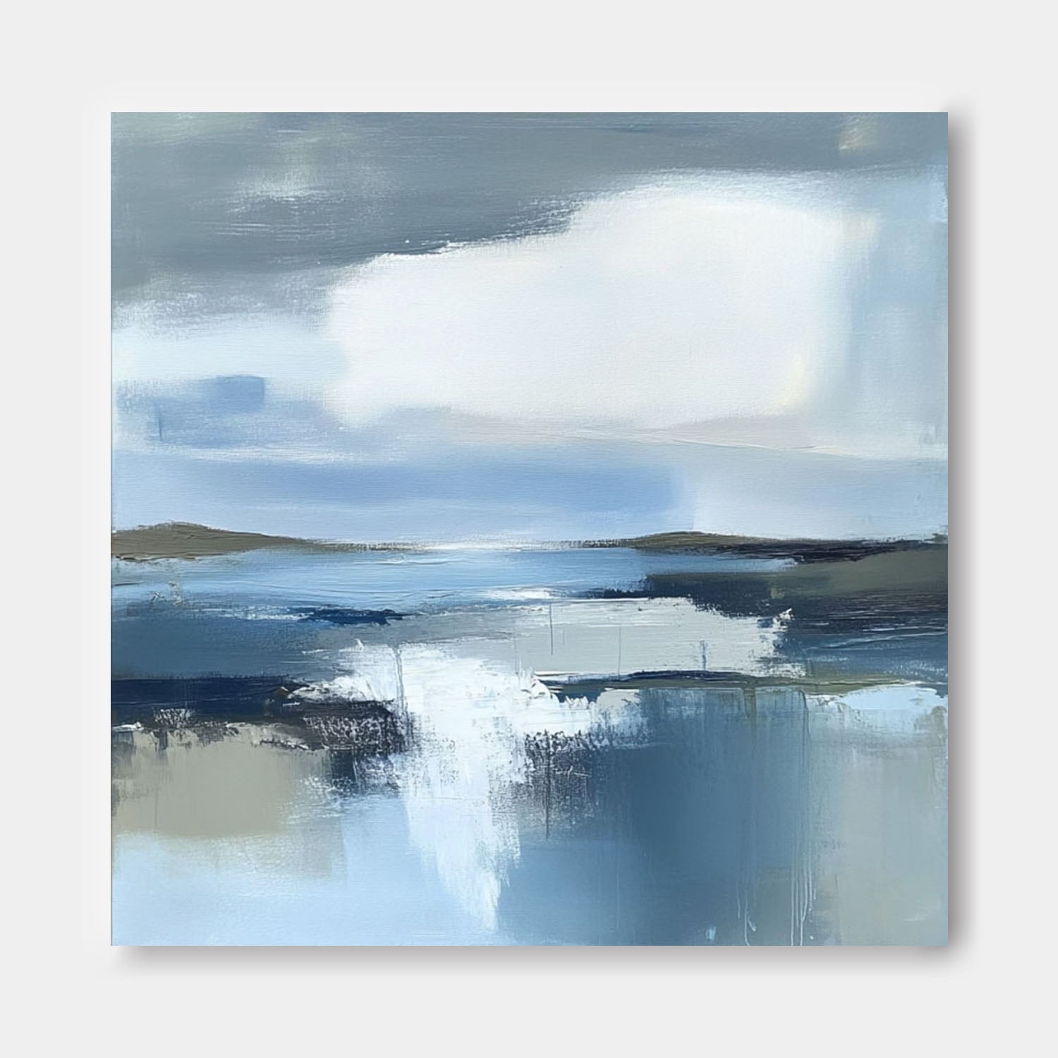 Wall Art Landscape Abstract Misty Lake