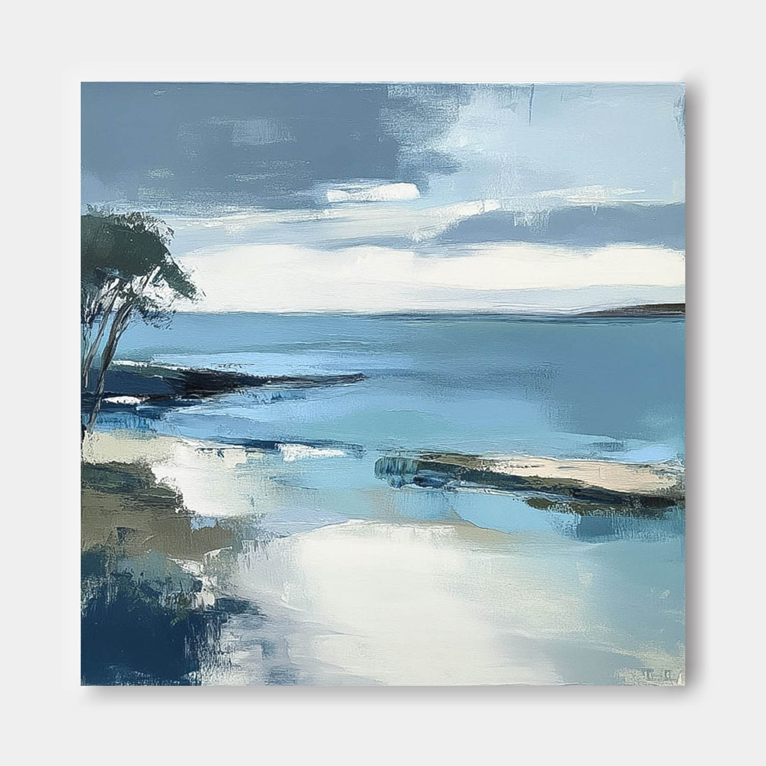 Wall Art Landscape Misty Tranquil Painterly