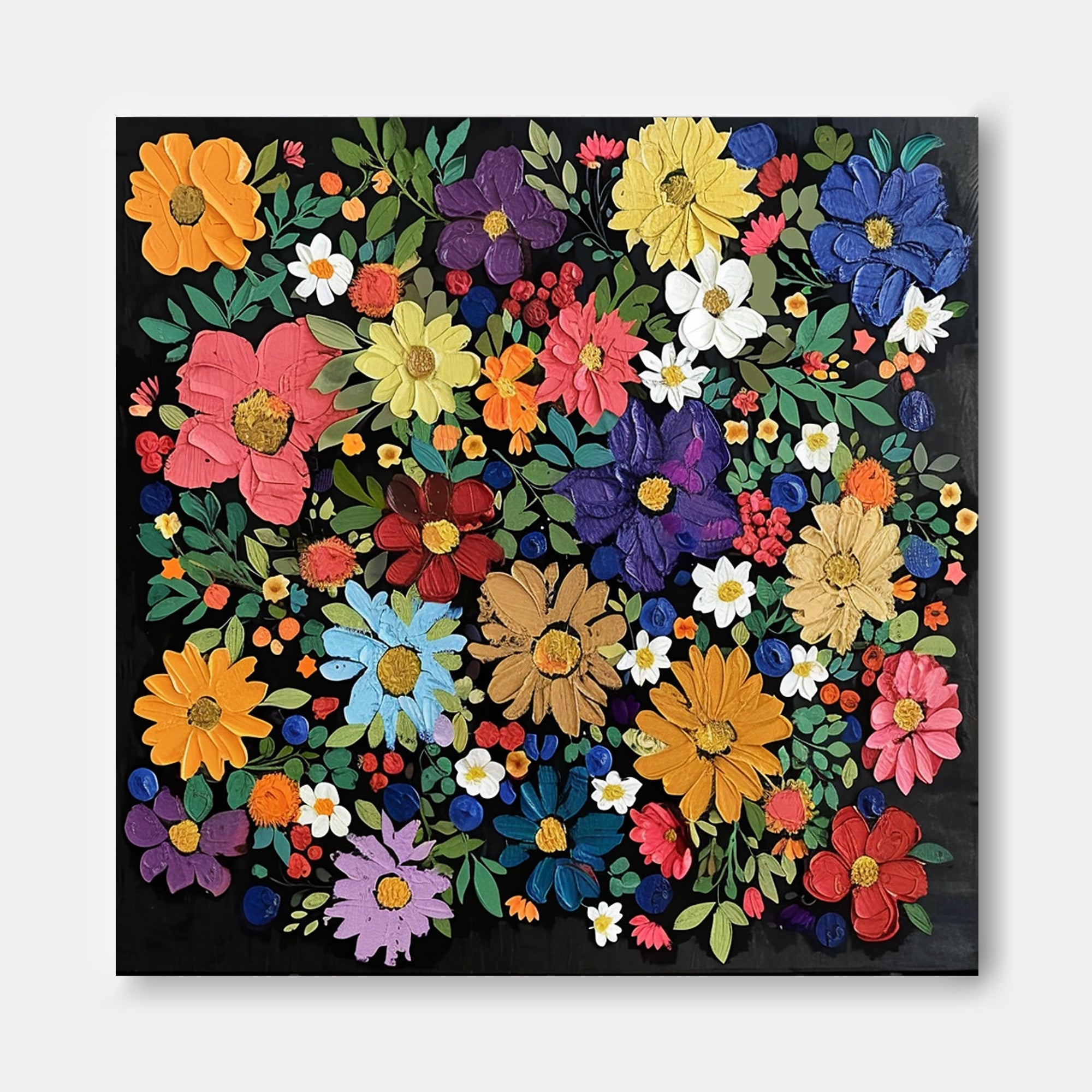Wall Art Flower Cheerful Vibrant Botanical