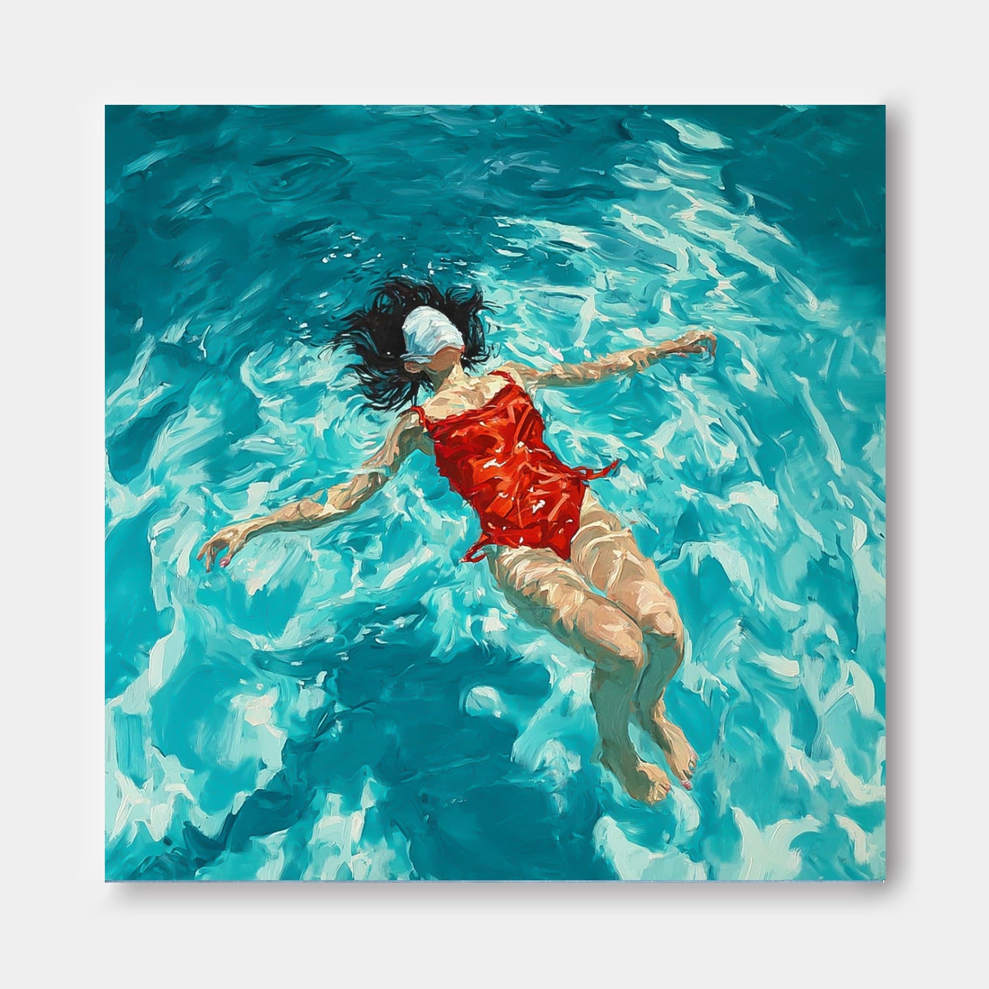 Wall Art People Swimmer Soft Ethereal
