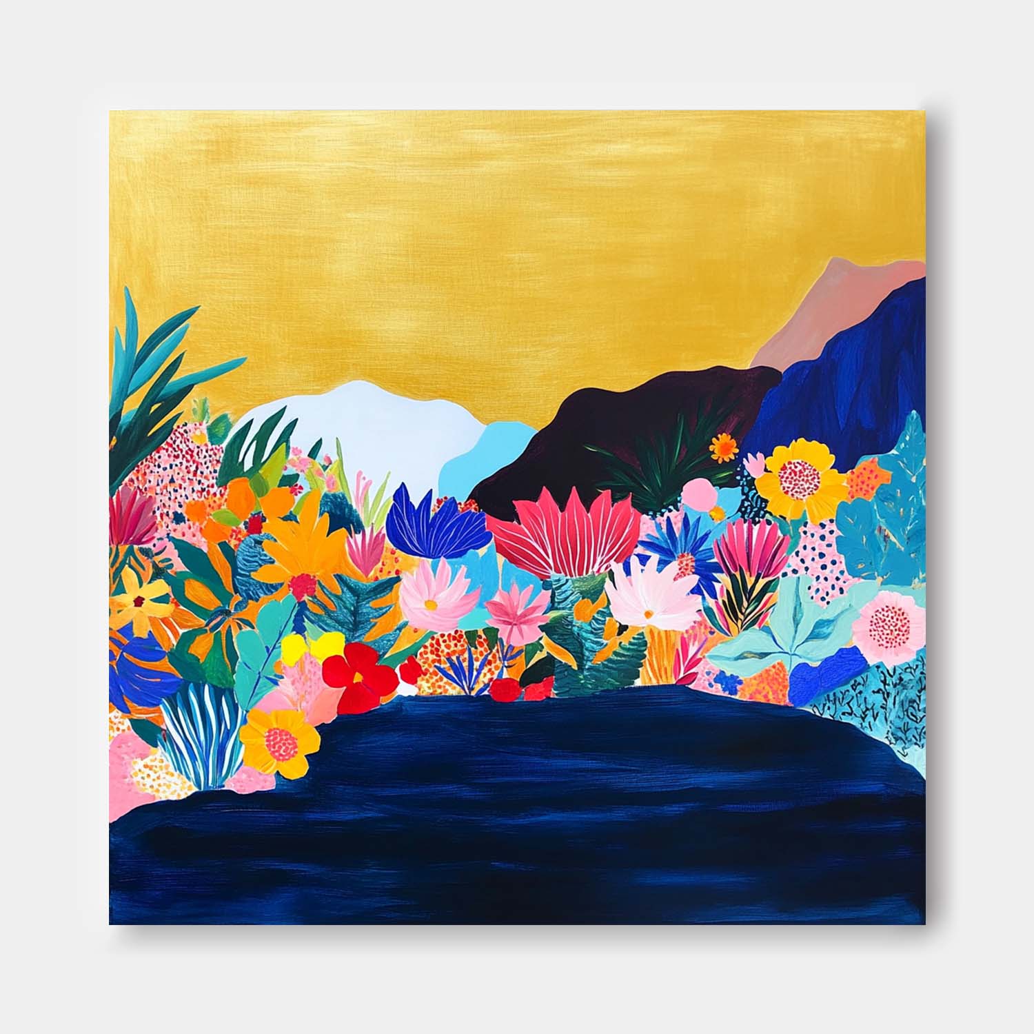 Wall Art Flower Romantic Wildflower Landscape