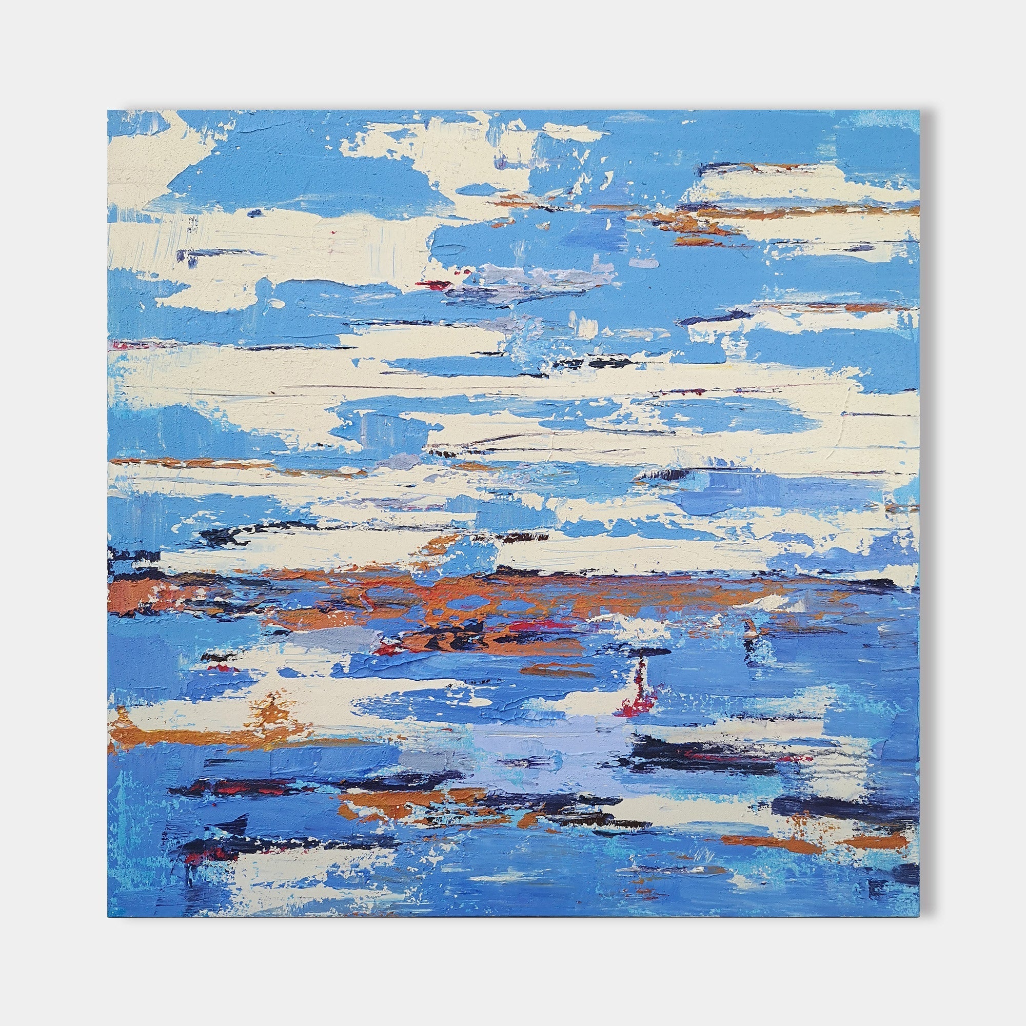 Modern Seascape Art 40'' X 40'' IS49 - Neutralighting