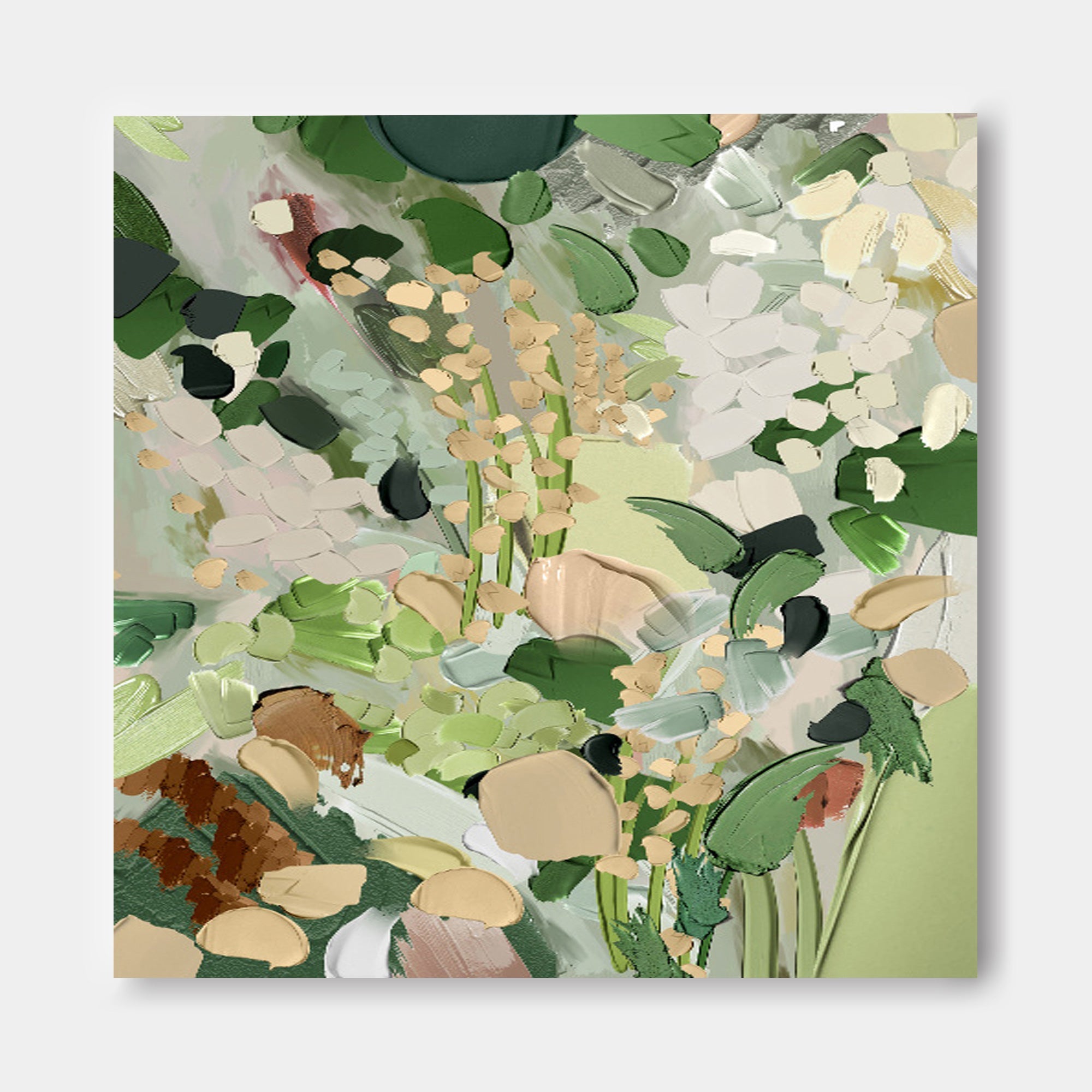 Wall Art Impasto Flower Warm Rustic