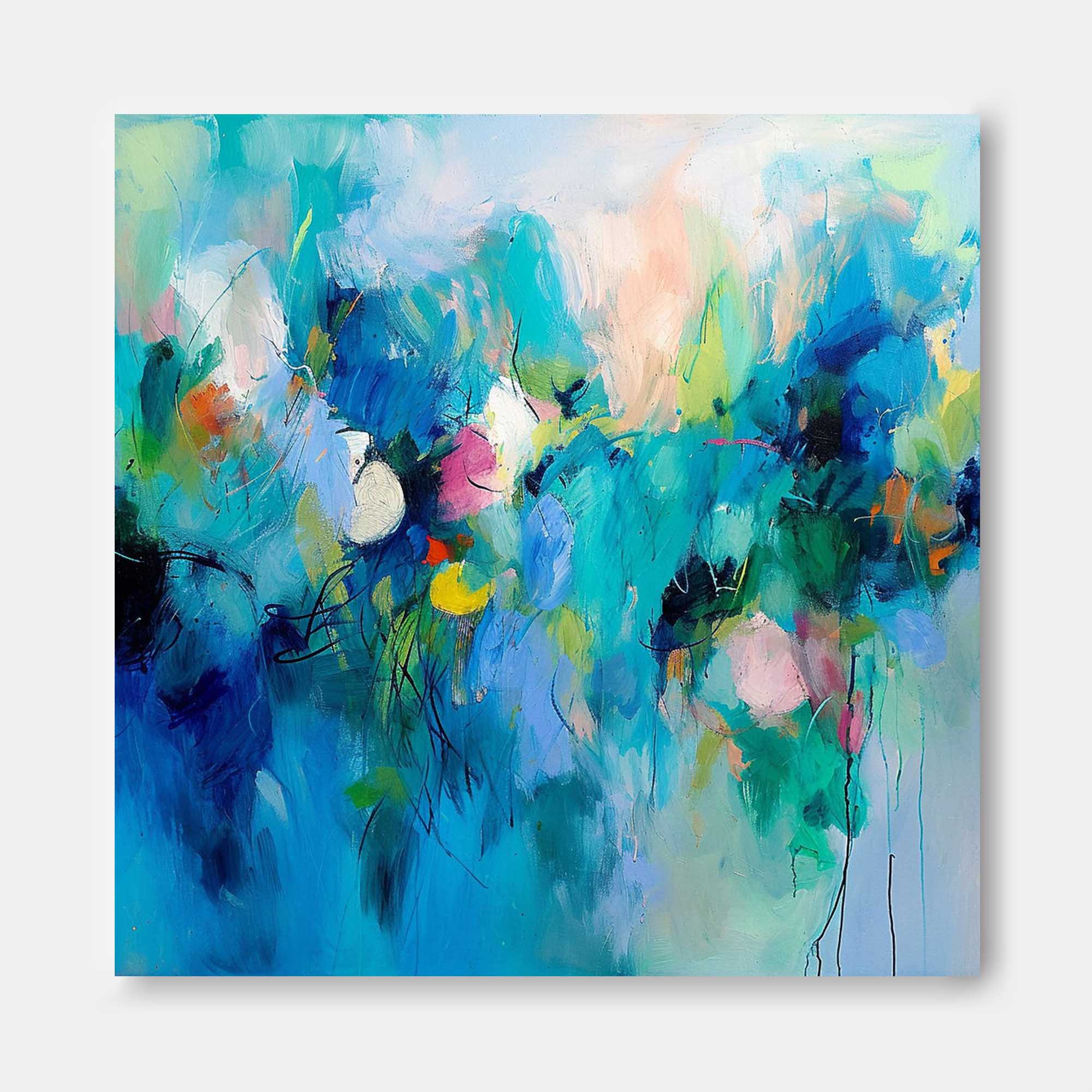 Wall Art Edgy Bold Color Pop Abstract Impasto