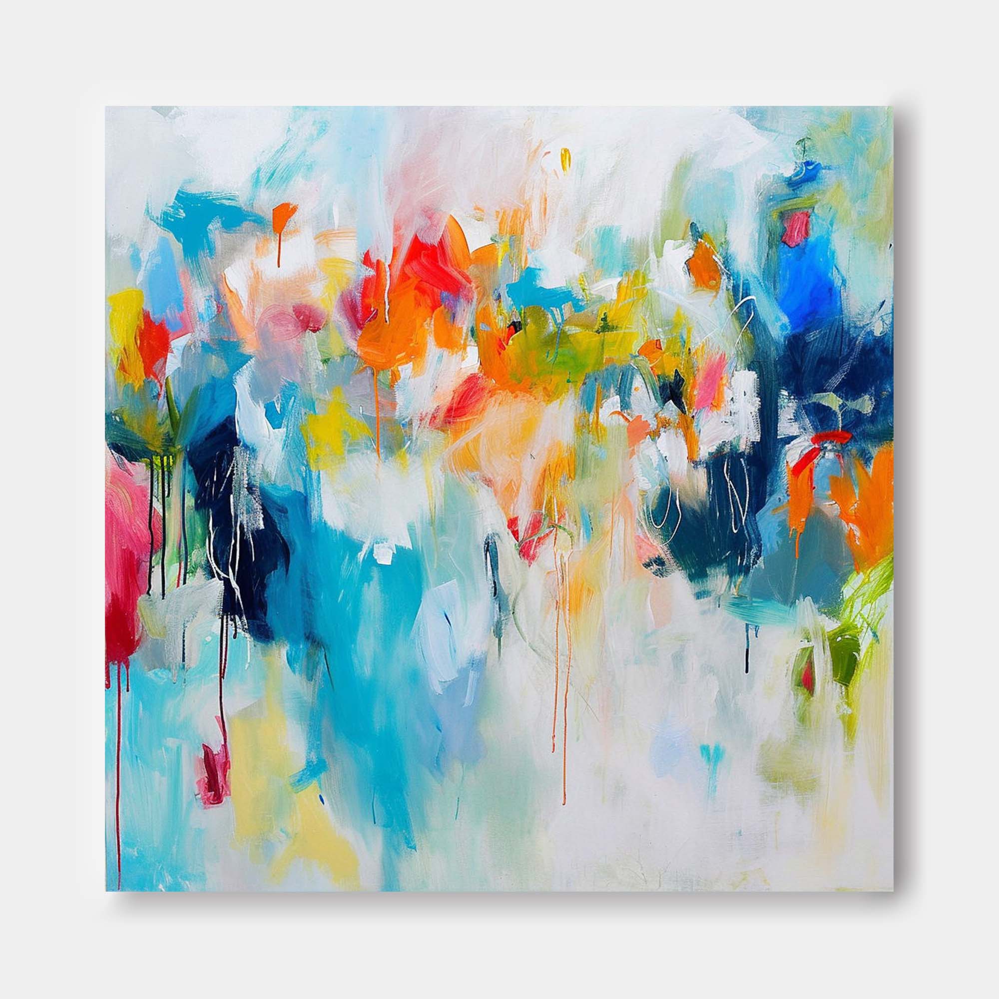Wall Art Abstract Fluid Brushstroke Edgy