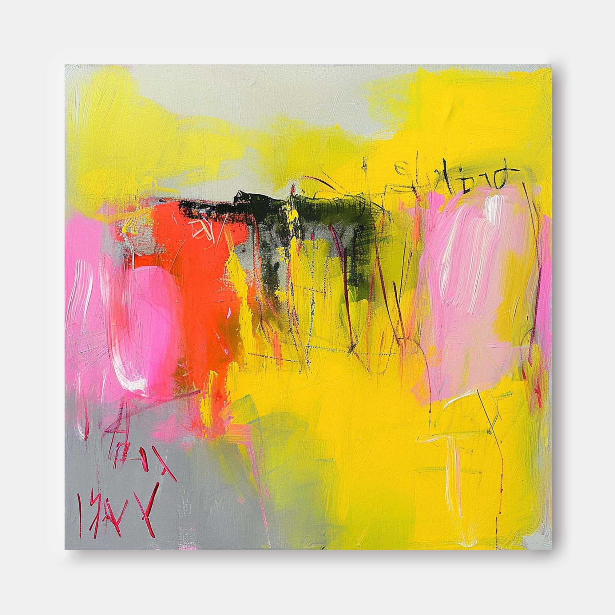 Wall Art Modern Impasto Abstract Playful