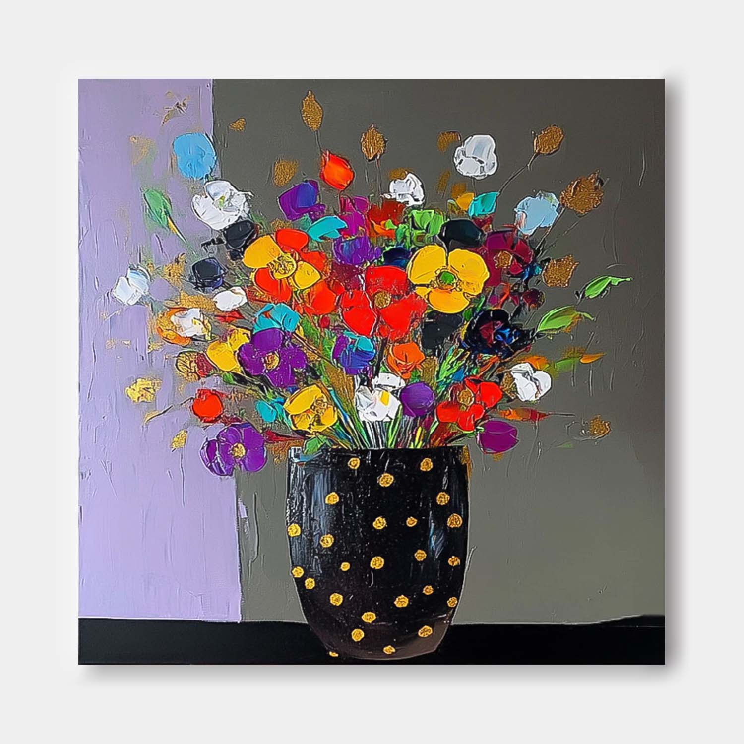 Wall Art Flower Vibrant Playful Energetic