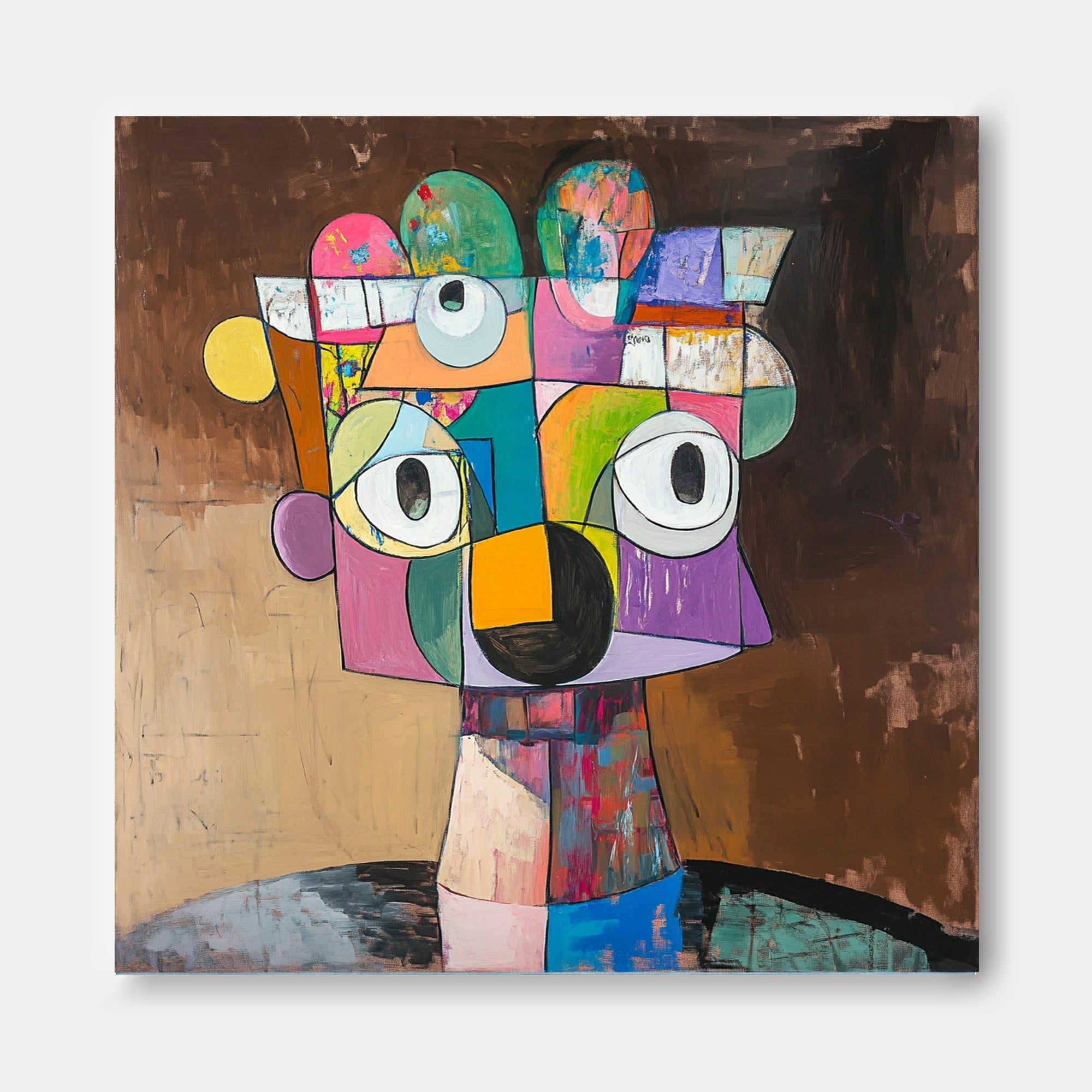 Wall Art People Cubism Collage Geometric