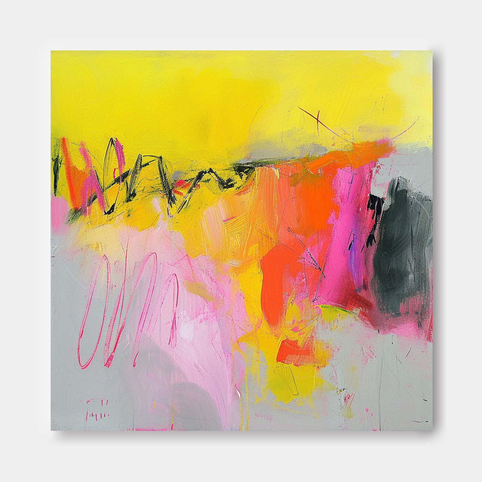 Wall Art Abstract Vibrant Block Dynamic
