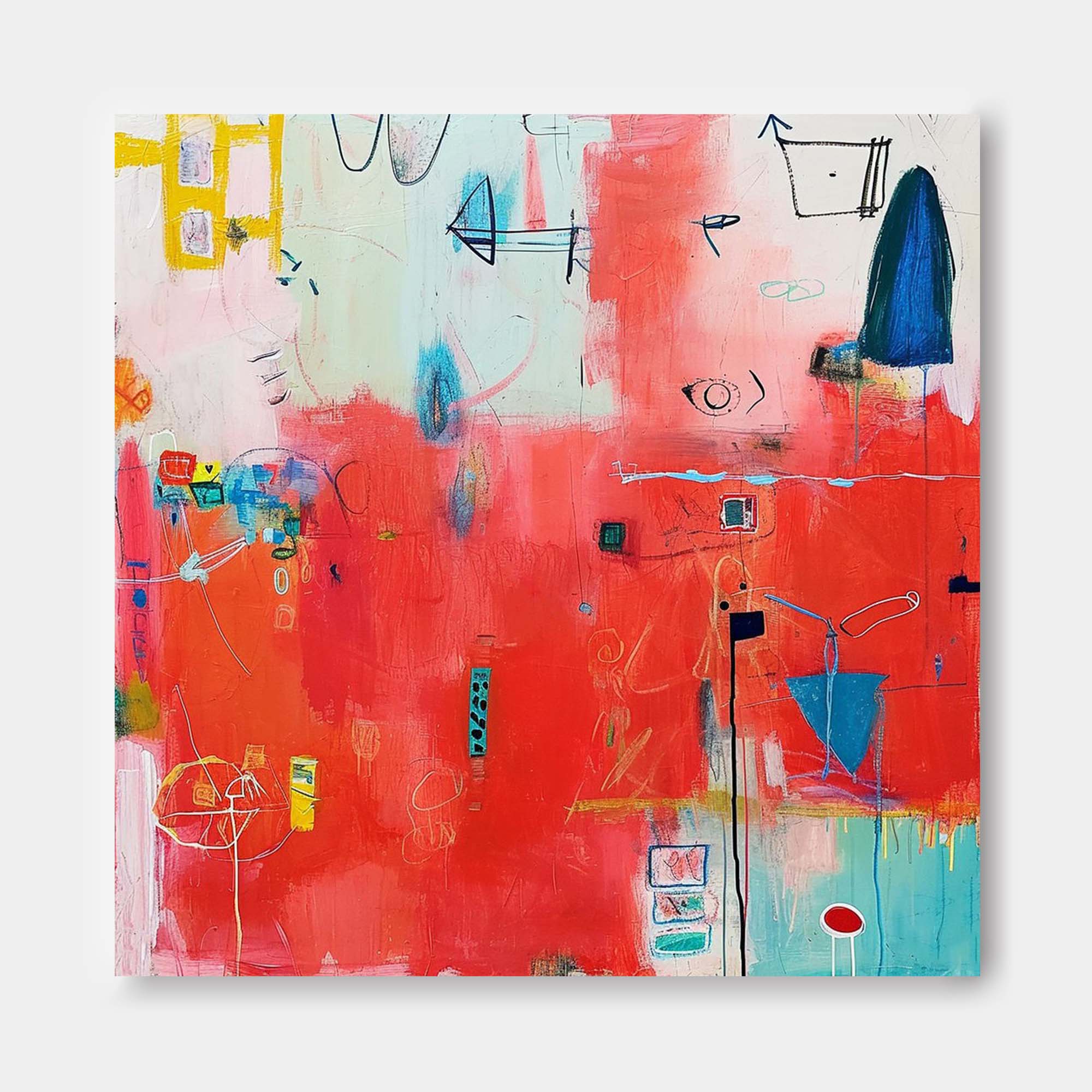 Wall Art Symbolic Abstract Whimsical
