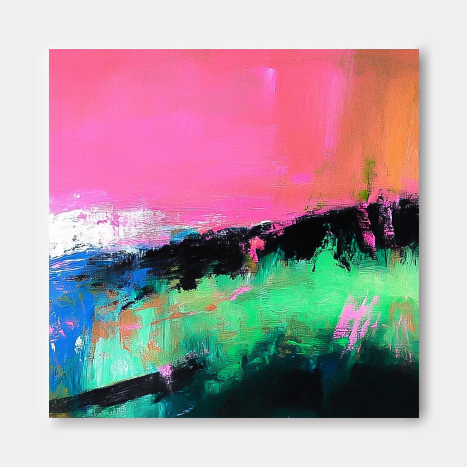 Wall Art Abstract Maximalist Neon Bohemian