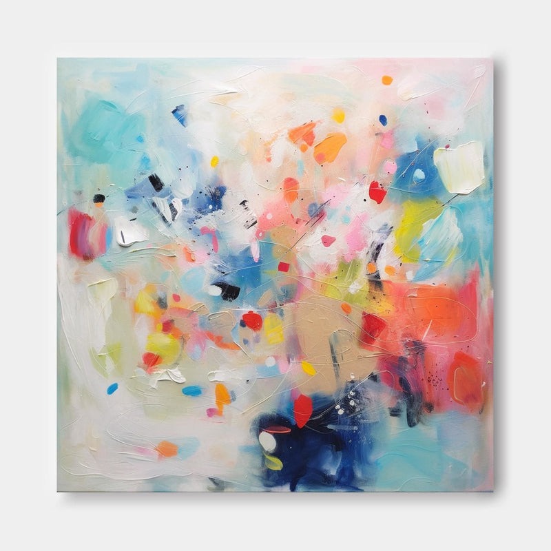 Colorful Abstract Pastel Canvas Oil Painting