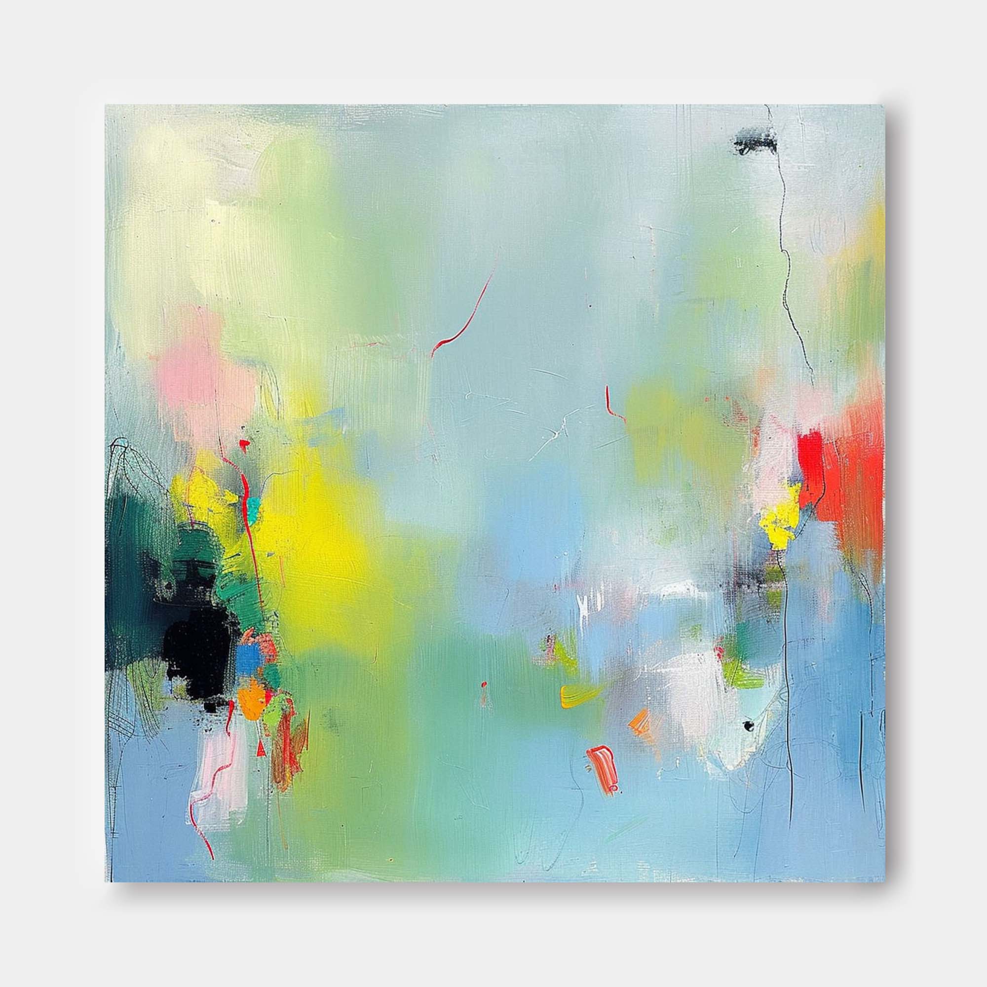 Wall Art Painterly Soft Fluid Abstract Serene