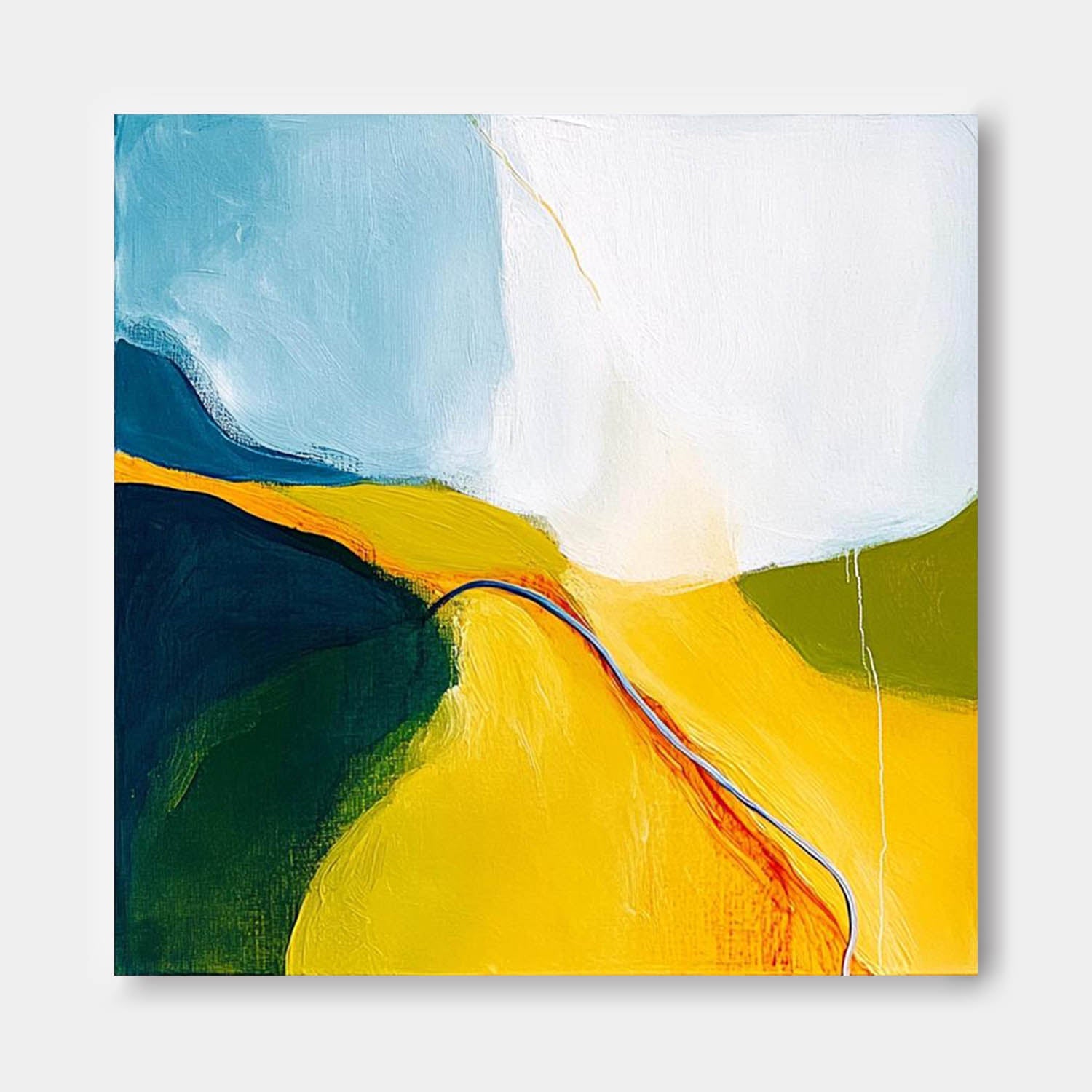 Wall Art Minimalist Soft Curved Mountain
