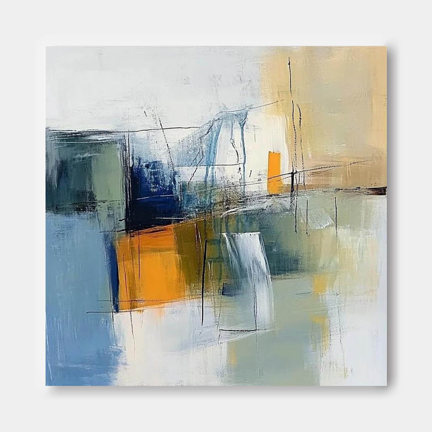 Wall Art Abstract Color Block Calm Serene