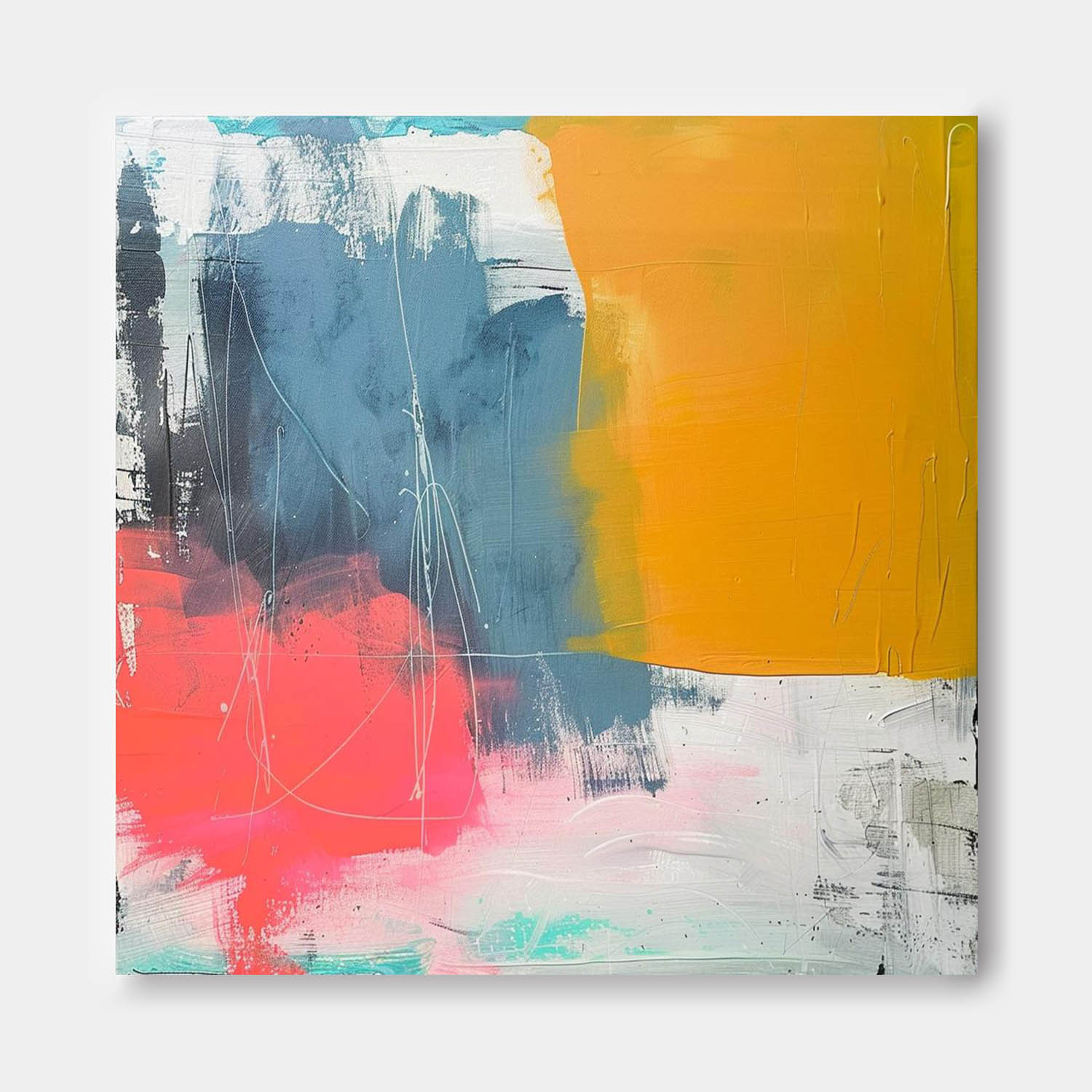 Wall Art Abstract Modern Vibrant Minimalist