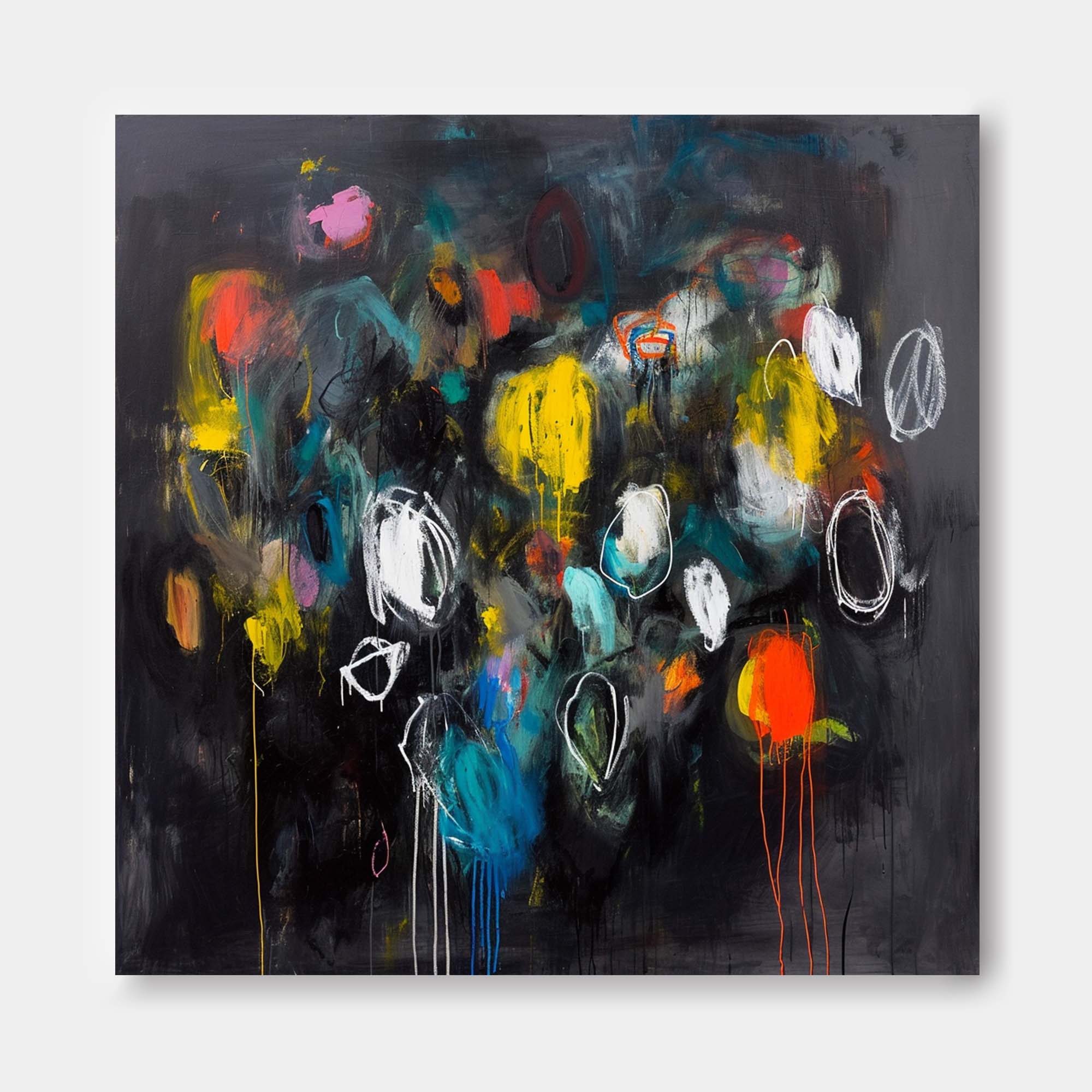 Wall Art Abstract Playful Energetic Retro