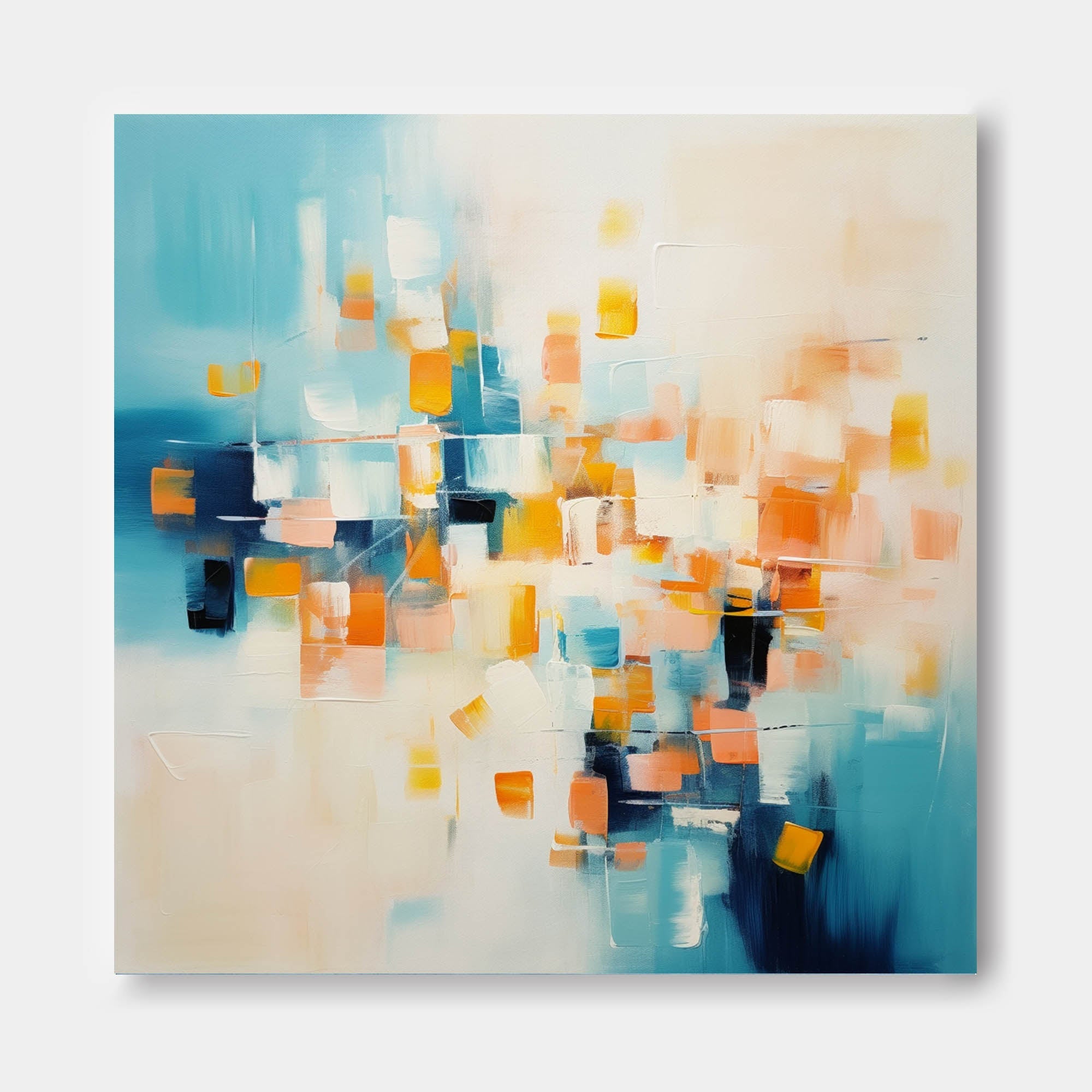 Textured Painting Coastal Color Palette Wall Art
